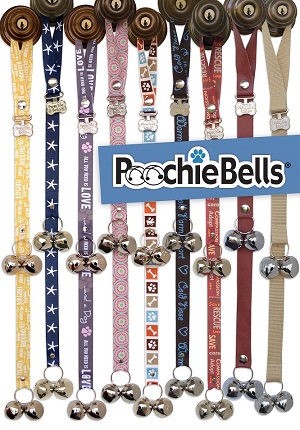Handcrafted in the USA PoochieBells Original Housetraining & Potty Time Dog Doorbell w/ Pet Industry Endorsed Training Guide Classic Solid Color Collection Know when it’s potty time for your pooch 