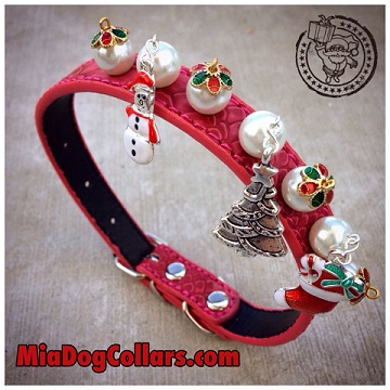 Christmas dog collar