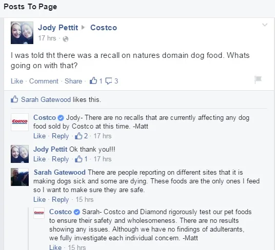 Costco Nature's Domain dog food