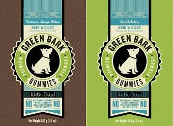 Dog treats from Green Bark Gummies