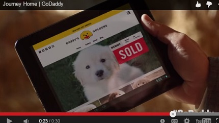 GoDaddy puppy ad super bowl