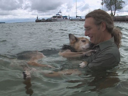 Viral photo man in Lake Superior with dog Schoep adopts new dog