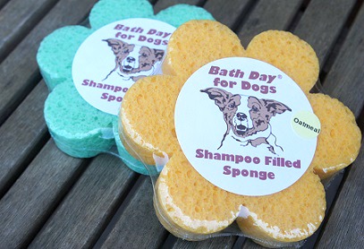 Bath Day for Dogs shampoo filled sponges