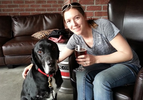 My Lab mix and me San Diego Beerworks