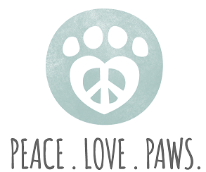 Peace. Love. Paws. logo