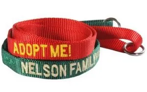 Embroidered adopt me leash