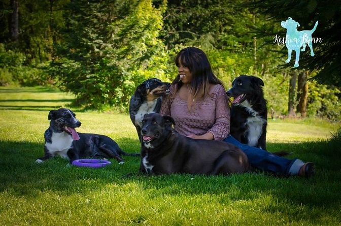 Kimberly and her dogs