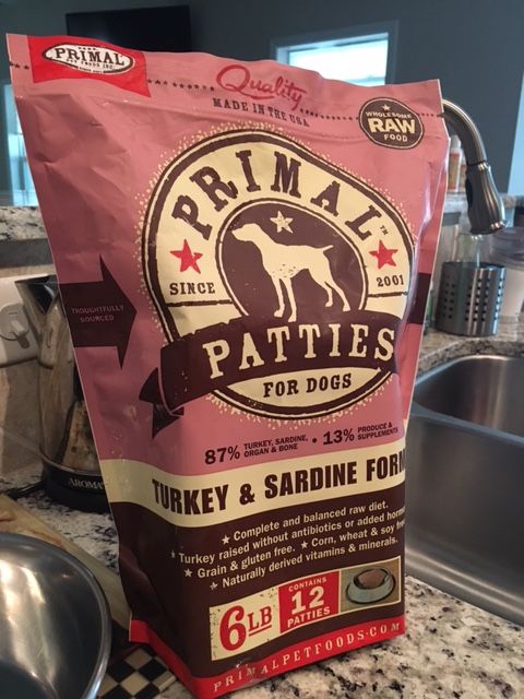 Primal Patties pre-made raw dog food