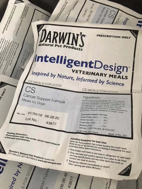 Darwin's raw dog food cancer support