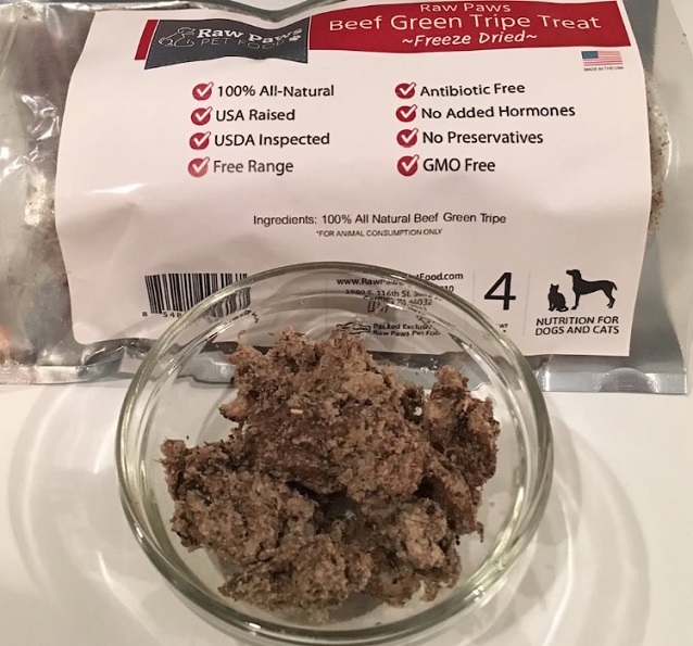 Freeze dried green tripe for dogs