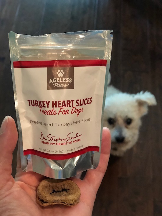 Ageless Paws turkey heart slices