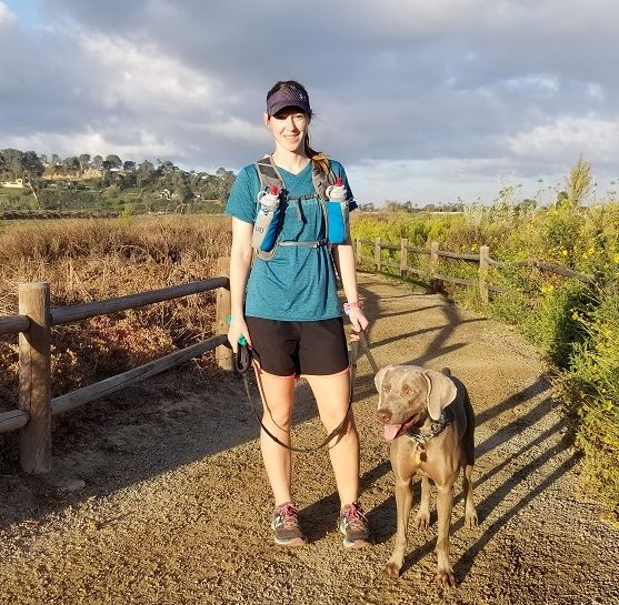 Trail race with dog
