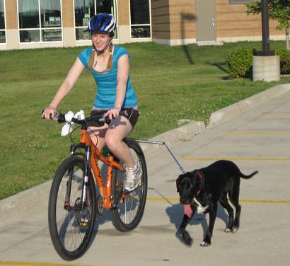 Ace biking with me