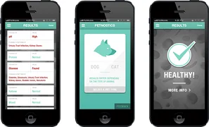 Petnostics app screens on iPhone