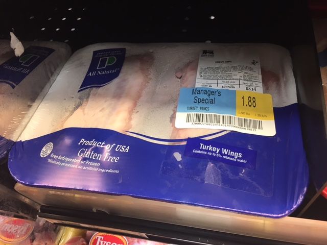 Turkey wings from grocery store