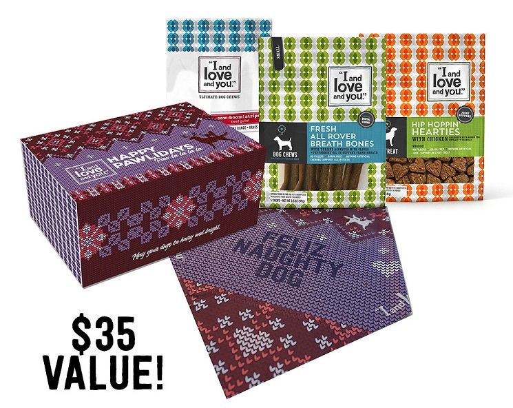 Holiday dog gift boxes