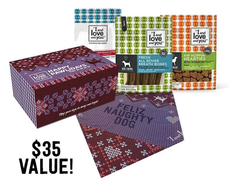 Holiday dog gift boxes
