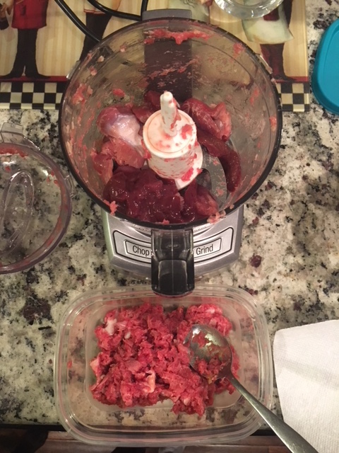 Raw dog food on a budget - using the food processor