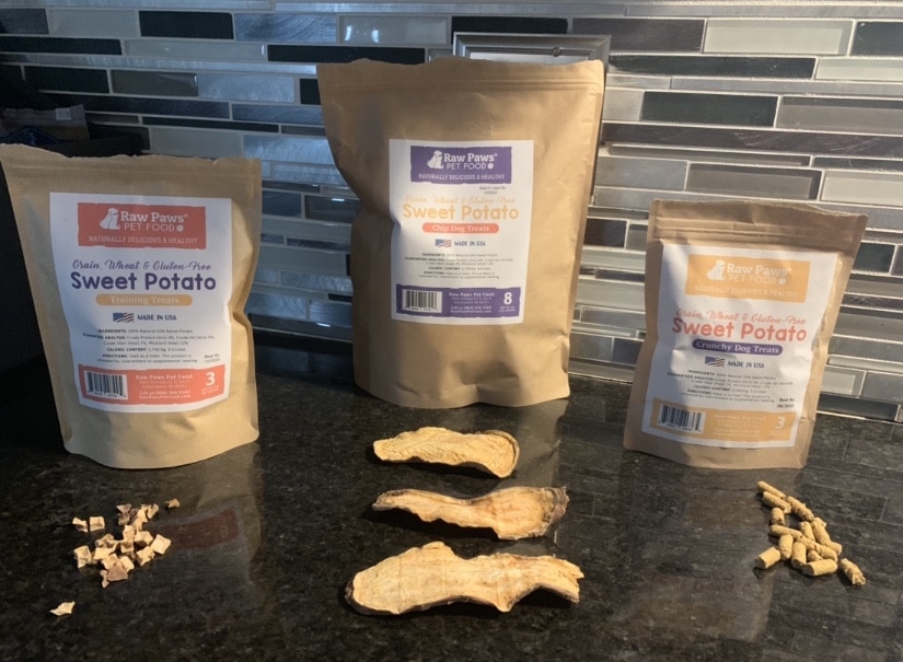 Raw Paws sweet potato treats