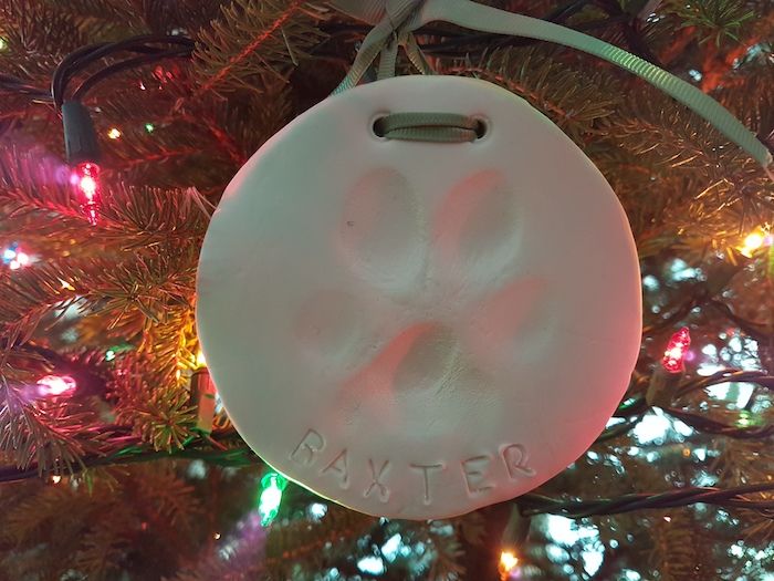 Paw print ornament