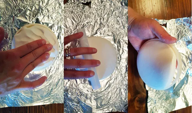 Making a paw print Christmas ornament