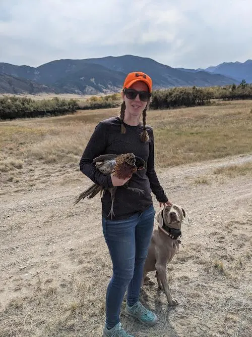 Me and Remy on my dog's first pheasant hunt